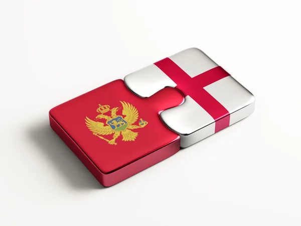England Montenegro Puzzle Concept — Stock Photo, Image