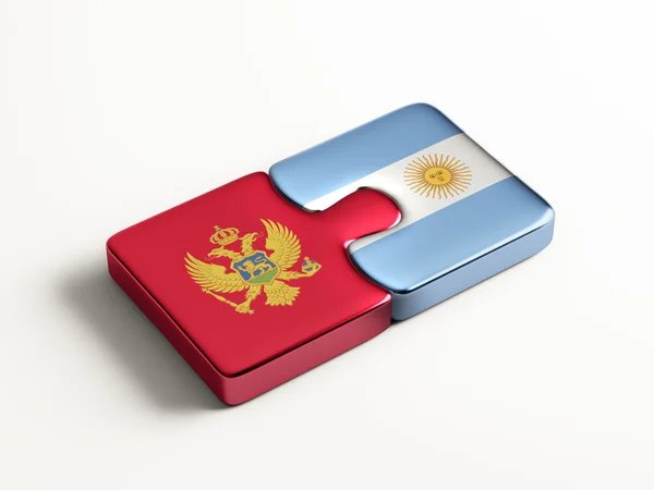 Argentina Montenegro Puzzle Concept — Stock Photo, Image