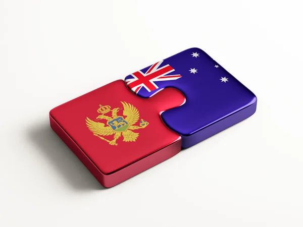 Australia Montenegro Puzzle Concept — Stock Photo, Image