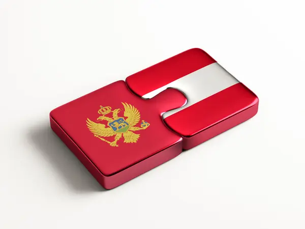 Austria Montenegro Puzzle Concept — Stock Photo, Image