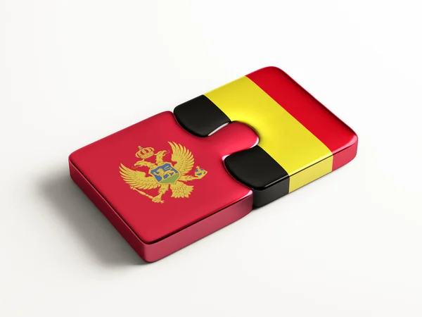 Belgien Montenegro Puzzle-Konzept — Stockfoto