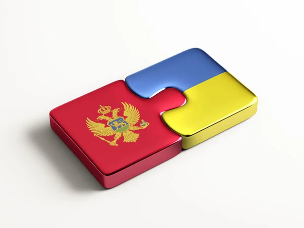 Ukraine Monténégro Puzzle Concept — Photo