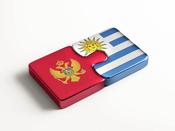 Uruguay Monténégro Puzzle Concept — Photo