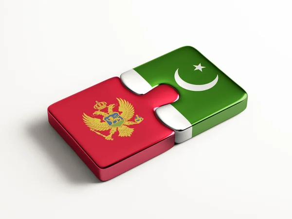 Pakistan Montenegro Puzzle-Konzept — Stockfoto