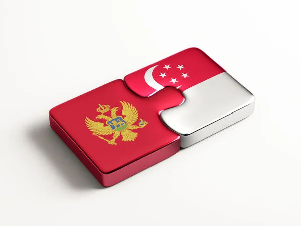 Singapore Montenegro puzzel Concept — Stockfoto