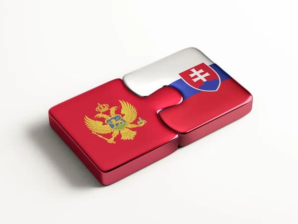 Slowakije Montenegro puzzel Concept — Stockfoto