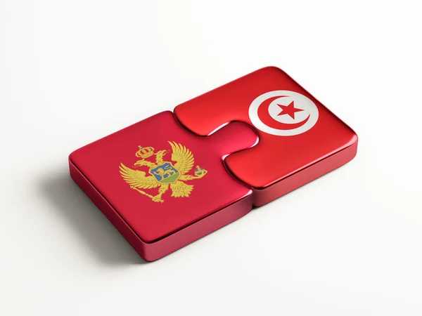 Tunisia Montenegro Puzzle Concept — Stock Photo, Image