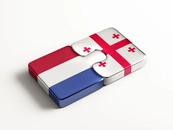 Netherlands Georgia  Puzzle Concept — Stock Photo, Image