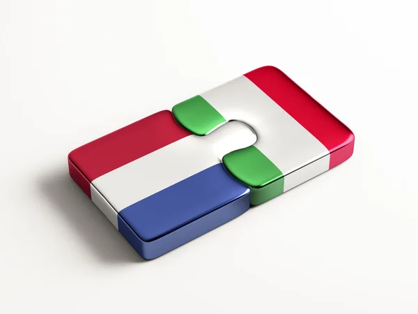 Netherlands Italy  Puzzle Concept — Stock Photo, Image