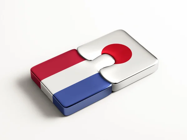 Nederland Japan puzzel Concept — Stockfoto