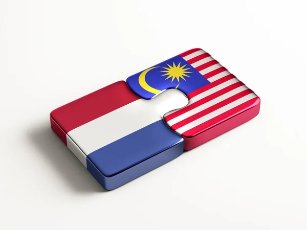 Niederländisches Malaysia Puzzle-Konzept — Stockfoto