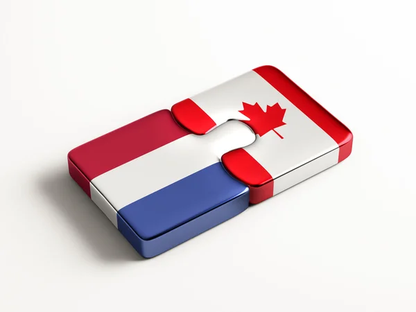 Canada Netherlands  Puzzle Concept — Stock Photo, Image