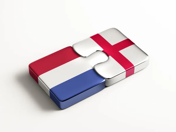 Inglaterra Holanda Puzzle Concept — Fotografia de Stock
