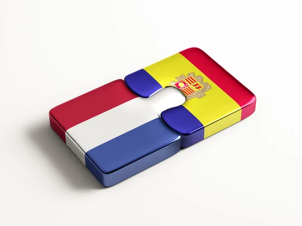 Andorra Netherlands  Puzzle Concept — Stock Photo, Image