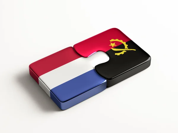 Angola Pays-Bas Puzzle Concept — Photo