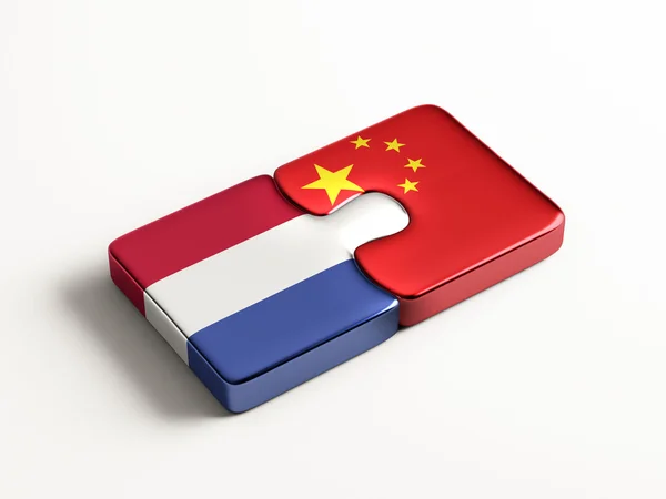 China Netherlands  Puzzle Concept — Stock Photo, Image