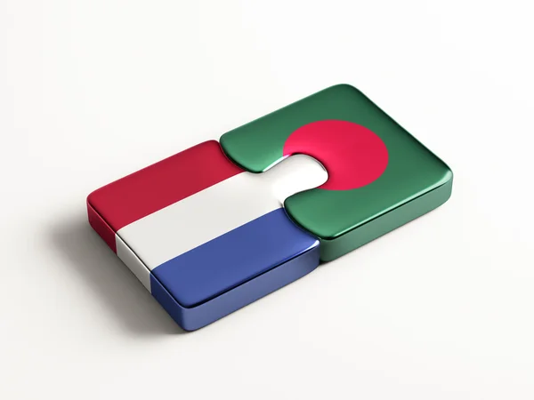 Bangladesh Nederland puzzel Concept — Stockfoto