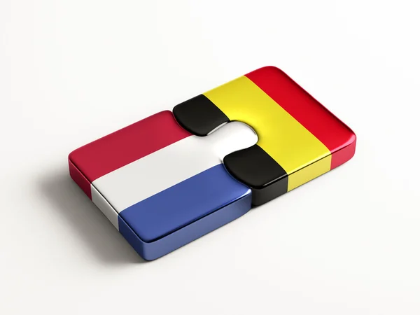 Belgium Netherlands  Puzzle Concept — Stock Photo, Image