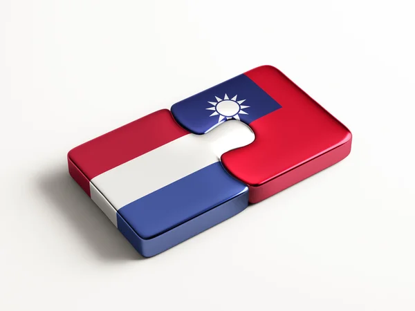 Taiwan Nederland puzzel Concept — Stockfoto
