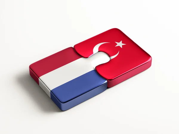 Koncept Puzzle Nizozemsku Turecko — Stock fotografie