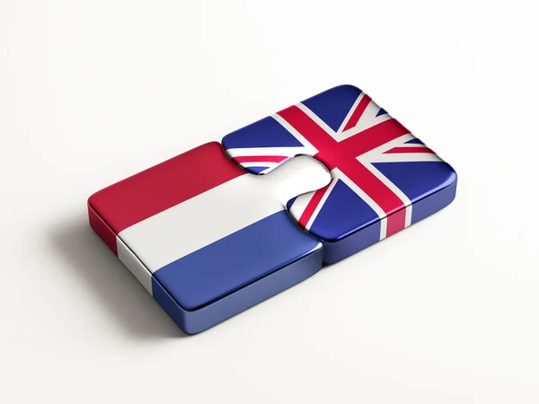 Vereinigtes Königreich Niederlande Puzzle-Konzept — Stockfoto