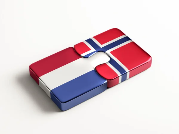 Noruega Holanda Puzzle Concept — Fotografia de Stock