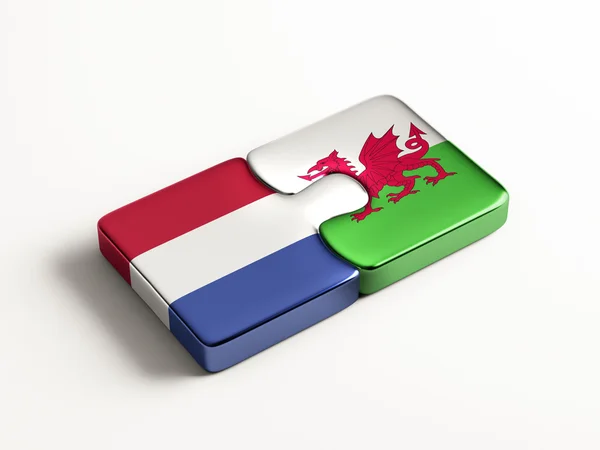 Wales Netherlands  Puzzle Concept — Stock Photo, Image