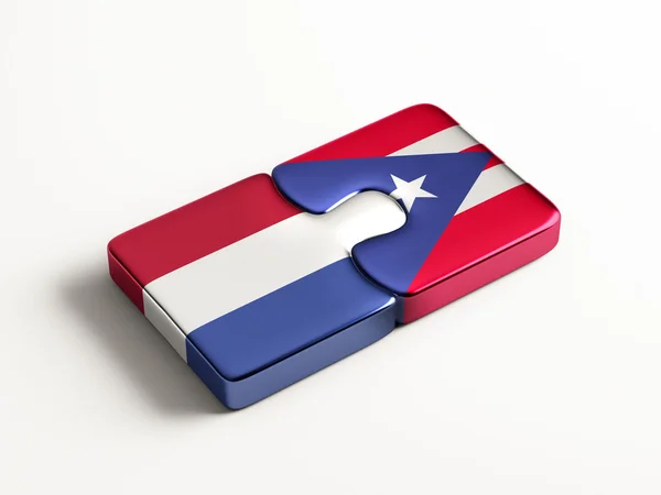 Puerto Rico Nederländerna pussel koncept — Stockfoto