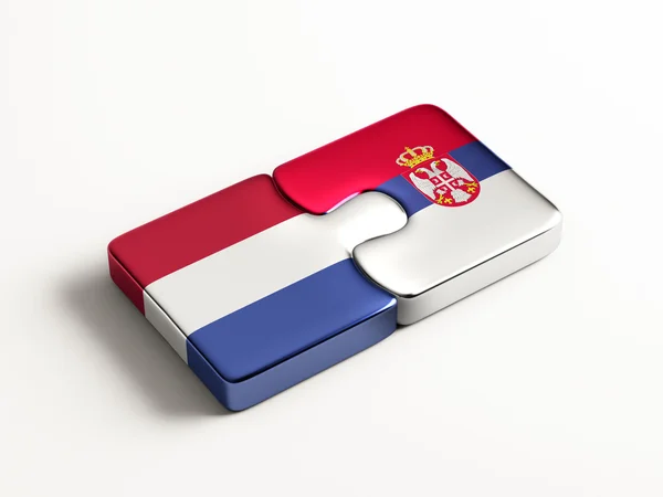 Serbia Olanda Puzzle Concept — Foto Stock