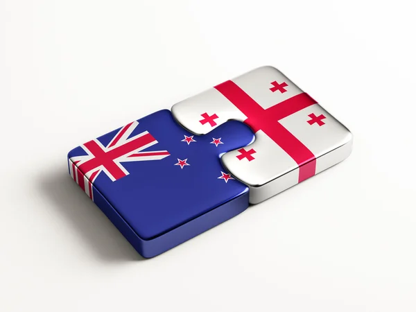 New Zealand Georgia  Puzzle Concept — Stock Photo, Image