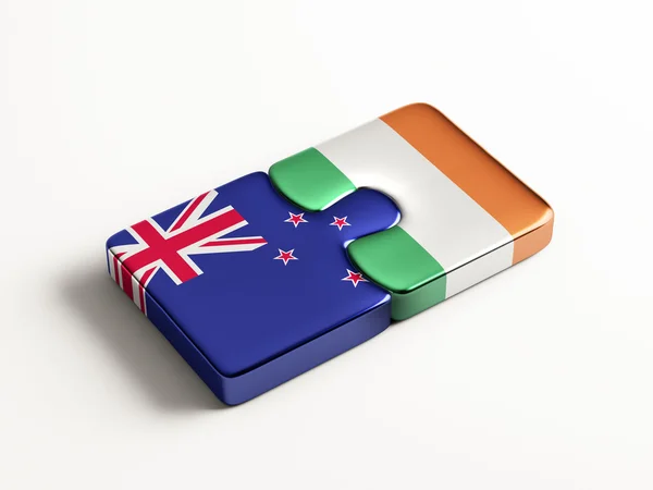 New Zealand Ireland  Puzzle Concept — Stock Photo, Image