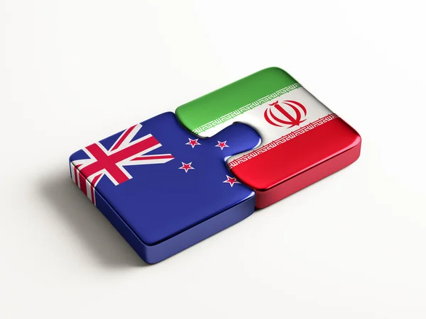 Новая Зеландия Iran Puzzle Concept — стоковое фото