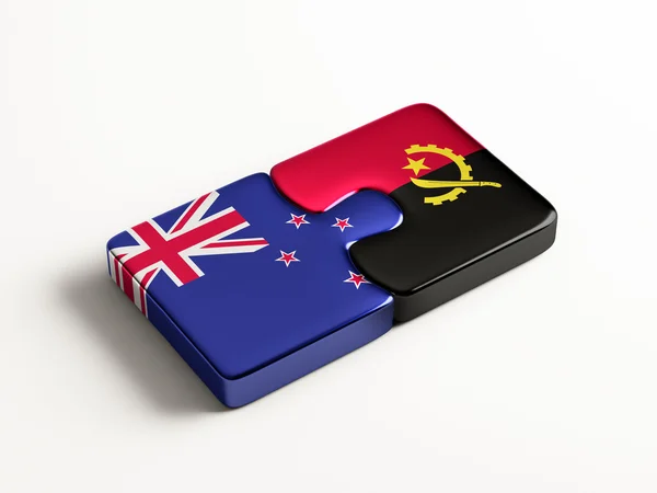 Angola New Zealand  Puzzle Concept — Stock Photo, Image