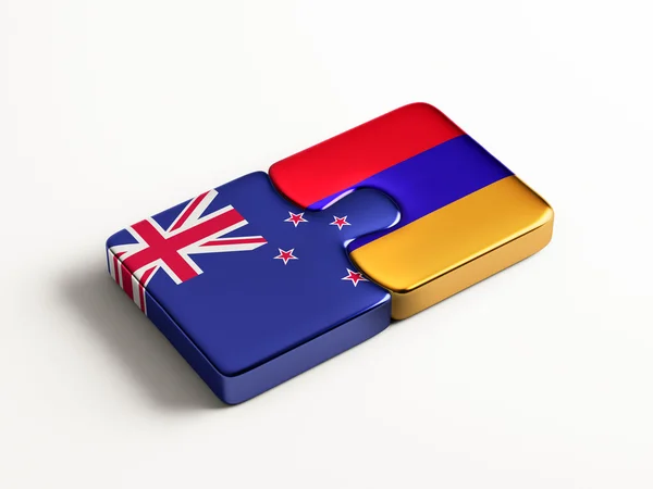 Armenia New Zealand  Puzzle Concept — Stock Photo, Image