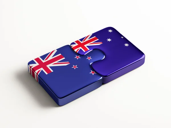 Australia New Zealand  Puzzle Concept — Stock Photo, Image