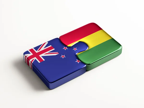 Bolivia New Zealand  Puzzle Concept — Stock Photo, Image