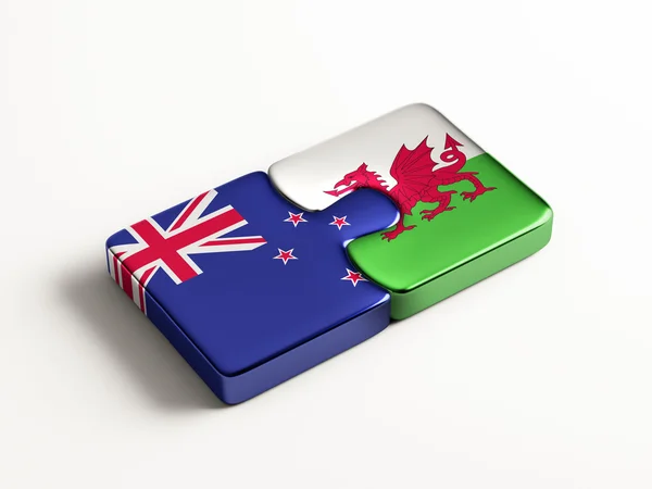 Wales New Zealand  Puzzle Concept — Stock Photo, Image