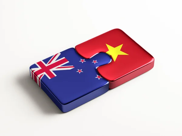 Vietnam New Zealand Puzzle-Konzept — Stockfoto