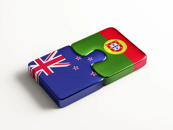 Portugal Nueva Zelanda Puzzle Concepto —  Fotos de Stock