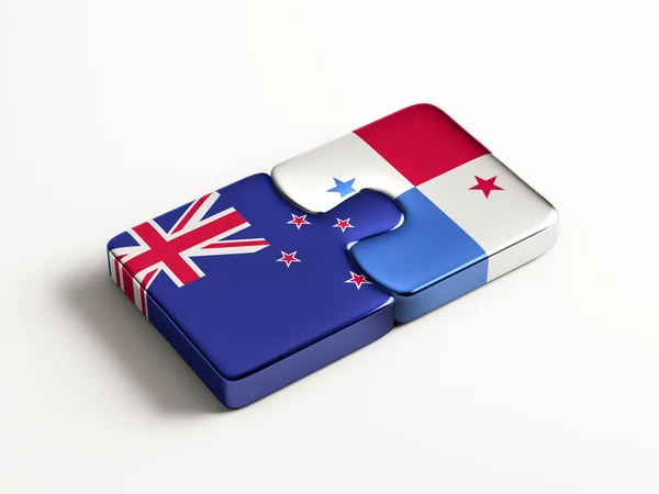 Panama New Zealand  Puzzle Concept — Stock Photo, Image