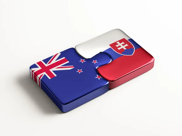 Slovakia New Zealand  Puzzle Concept — Stock Photo, Image