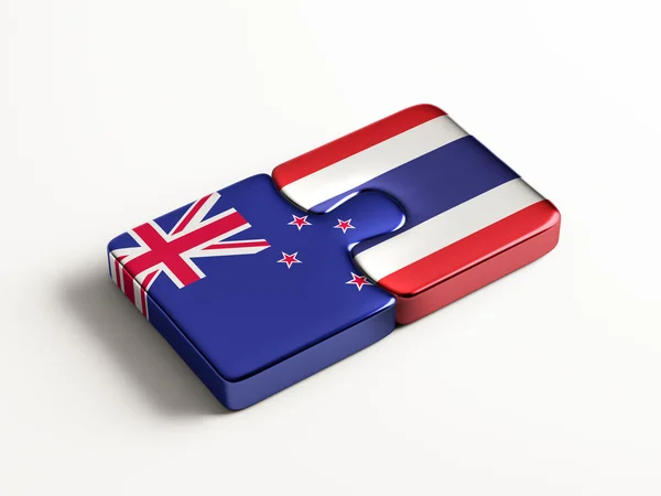 Thailand New Zealand  Puzzle Concept — Stock Photo, Image