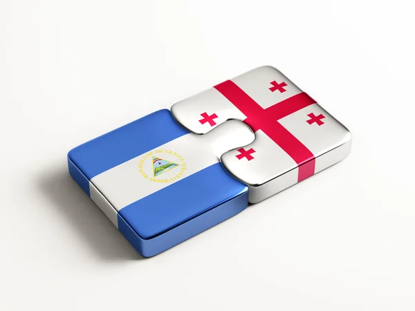 Concepto de Georgia Puzzle de Nicaragua —  Fotos de Stock