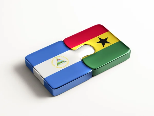 Nicaragua Ghana puzzel Concept — Stockfoto