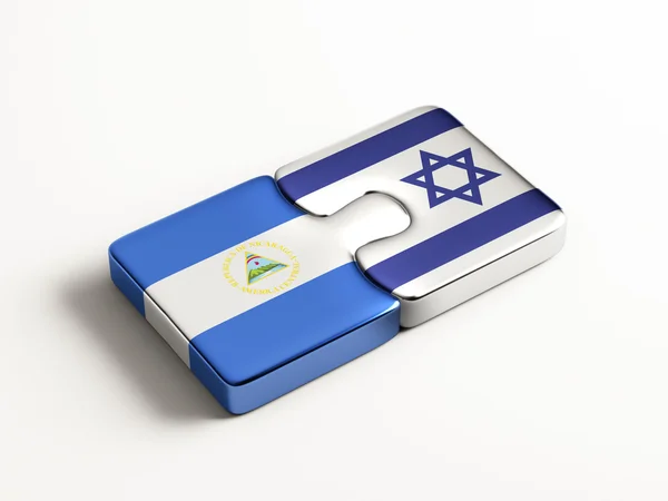 Nicaragua Israël puzzel Concept — Stockfoto