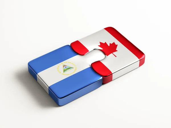 Canada Nicaragua  Puzzle Concept — Stock Photo, Image