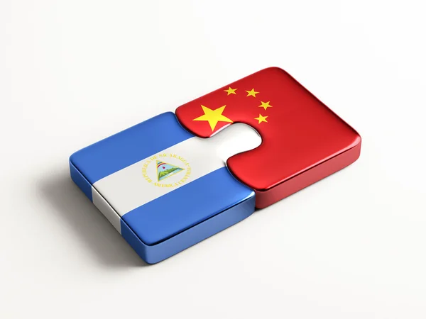 Cina Nicaragua Puzzle Concept — Foto Stock
