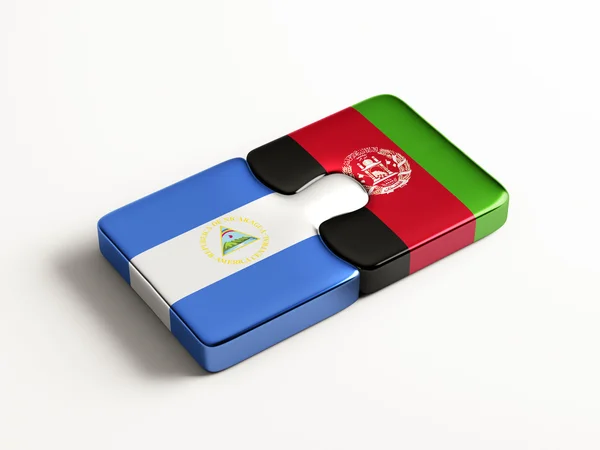 Afeganistão Nicarágua Puzzle Concept — Fotografia de Stock