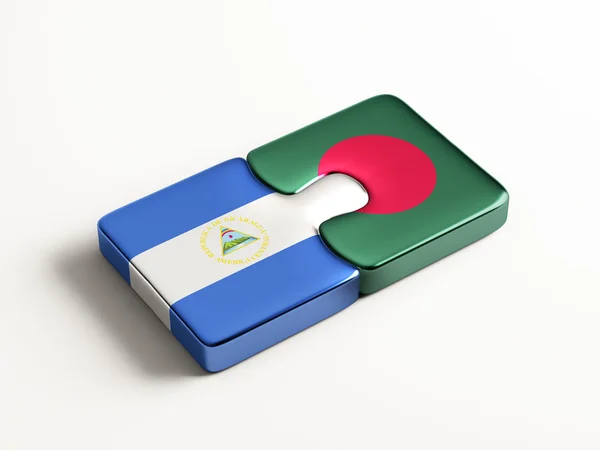 Bangladesh Nicaragua puzzel Concept — Stockfoto