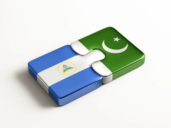 Pakistan Nicaragua Puzzle-Konzept — Stockfoto